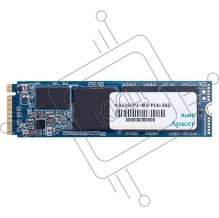 Накопитель SSD Apacer 256Gb M.2 AS2280P4 <AP256GAS2280P4-1> (PCI-E 3.0 x4, up to 1800/1100MBs, 3D TLC, NVMe 1.3, 22х80mm)