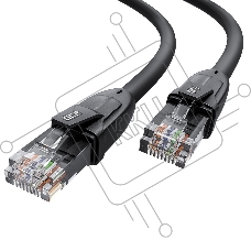 Патч-корд GCR прямой 2.0m UTP кат.6, черный, 24 AWG, ethernet high speed, RJ45, T568B, GCR-52528