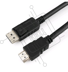 Кабель Cablexpert DisplayPort->HDMI, 7.5м, 20M/19M, черный, экран, пакет 
