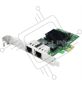 Сетевой адаптер Ethernet LR-LINK 9222HT, Intel I350-AM2, двойной порт RJ45, сетевая карта PCI-Ex1, 10/100/1000 Мбит/с (302472)