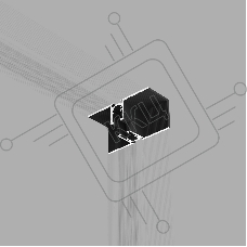 Mini Magnetic Коннектор угловой внутренний для встраиваемого шинопровода (черный) 85178/00