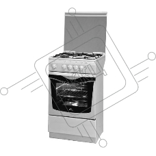 Плита газовая De Luxe 5040.37Г (КР) белый, конфорок 4 шт, духовка 43 л, 50 см x 85 см x 50 см
