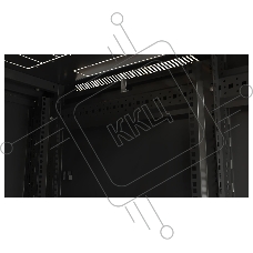 Шкаф напольный Hyperline TTB-2266-AS-RAL9004 19-дюймовый, 22U, 1166x 600х 600 мм (ВхШхГ), передняя стеклянная дверь со стальными перфорированными боковинами, задняя дверь сплошная, ручка с замком
