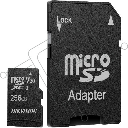 Флеш карта microSDHC 256Gb Class10 Hikvision HS-TF-C1(STD)/256G/Adapter + adapter