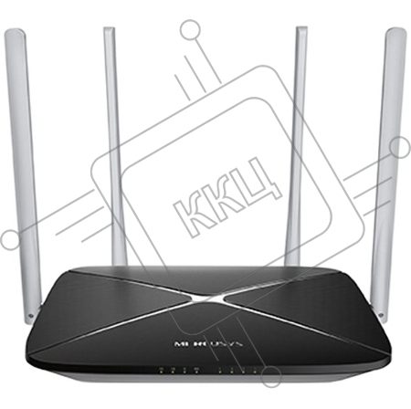 Роутер Mercusys AC1200 dual band Wi-Fi router, 867Mbps on 5GHz and 300Mbps on 2.4GHz, 1 WAN+3LAN 10/100Mbps ports, 4 fixed 5dBi antennas, support router/AP mode, support PPTP/L2TP/PPPoE Russia, support IGMP Snooping / Proxy, Bridge Mode and 802.1Q TAG VLA