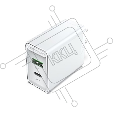 Зарядное устройство Vention 2-port USB(A+C) Wall Charger (18W/20W) EU-Plug белый