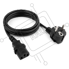 Кабель питания Cablexpert Россия PC-186-1.5-1.5M, Schuko-C13, 3x1.5мм2, 10A, с заземлением, медь, 1.5м, черный, пакет