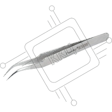 Пинцет Pro'sKit 1PK-104T антимагнитный, изогнутый 120мм