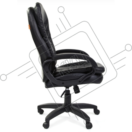 Chairman 795 LT чёрное Офисное кресло (экокожа, пластик, газпатрон 3 кл, ролики, механизм качания)