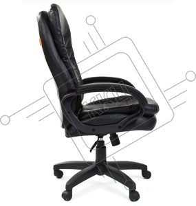 Chairman 795 LT чёрное Офисное кресло (экокожа, пластик, газпатрон 3 кл, ролики, механизм качания)