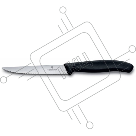 Нож кухонный Victorinox Swiss Classic (6.7233.20) стальной для стейка лезв.110мм серрейт. заточка черный без упаковки
