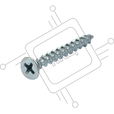 Саморез оконный KRANZ острый, 4.1х35, белый цинк, короб (500 шт./уп.)