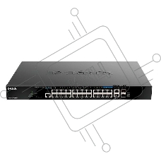 Управляемый L3 стекируемый коммутатор D-Link DGS-1520-28MP/A1A с 20 портами 10/100/1000Base-T, 4 портами 100/1000/2.5GBase-T, 2 портами 10GBase-T и 2 портами 10GBase-X SFP+