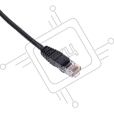 Патч-корд U/UTP, CAT 5e, RJ45-RJ45, 26AWG, ZH нг(А)-HF, черный, 0,3м  Rexant