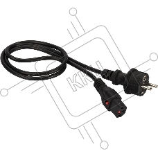 Шнур питания Lanmaster LAN-PP13L/SH-0.5-BK C13-Schuko проводник.:3x0.75мм2 0.5м 220В 10А черный