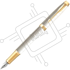 Ручка перьевая Parker IM Premium F318 (CW2143649) Pearl GT F сталь нержавеющая подар.кор.