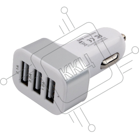 Адаптер питания Cablexpert MP3A-UC-CAR17, 12V->5V 3-USB, 2.1/2/1A