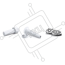 Мясорубка Bosch MFW3910W CompactPower, 1900Вт, 2,3 кг/мин, цвет: белый, механическая за щита от перегрузки, 1 скор. Комплект: 2 диска для фарша, насадка для кол басок