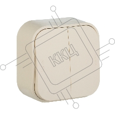 Переключатель 2-клавишный 10А  782236  Legrand Quteo Сл. кость