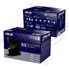 Оптический привод Blu-Ray Asus SBC-06D2X-U/BLK/G/AS черный USB slim внешний RTL