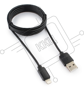 Кабель USB Гарнизон GCC-USB2-AP2-6 AM/Lightning, для iPhone5/6/7, IPod, IPad, 1.8м, черный, пакет