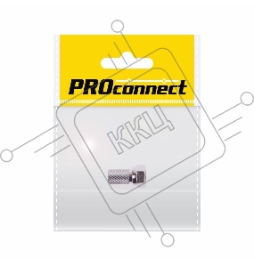 Разъем антенный на кабель, штекер F для кабеля SAT (с резиновым уплотнителем), (1шт.) (пакет)  PROconnect