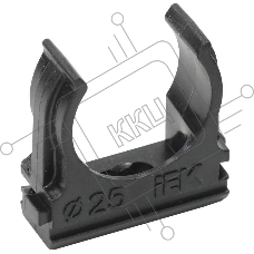 Держатель с защёлкой CF25 IEK черный CTA10D-CF25-K02-100