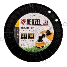 Леска для триммера зубчатый квадрат, 2,4мм х 172м, на DIN катушке FLEX CORD Denzel
