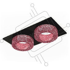 Комплект встраиваемого светильника Ambrella light XC7636022 SBK/PI черный песок/розовый MR16 GU5.3 (C7636, N7193)