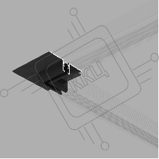 Mini Magnetic Коннектор угловой для встраиваемого шинопровода (черный) 85177/00