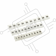 Маркировка для клемм, ширина 6 мм, от 21 до 30, горизонтальная ориентация