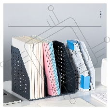 Лоток вертикальный Deli 79003Gray 3 отд. складной A5 200х150х180мм серый, пластик
