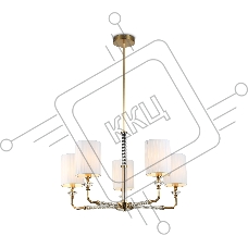 Люстра Ambrella light LH71500/5 BS/FR латунь/белый матовый E14*5 max 40W D680*640