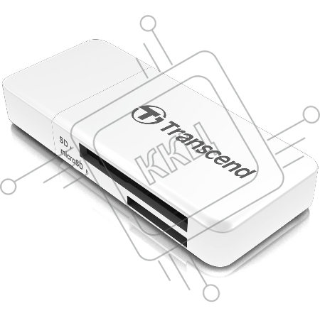 Кардридер Transcend RDF5, SD/microSD, USB 3.0, белый