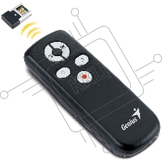Презентер Genius Media Pointer 100 черный, радиоканал, USB, кнопки - 5