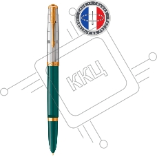 Ручка перьевая Parker 51 Premium (CW2169074) Forest Green GT F сталь нержавеющая подар.кор.
