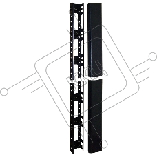 Кабельный органайзер вертикальный, 47U, для шкафов серии Business шириной 800 и однорамных стоек, металл, черный