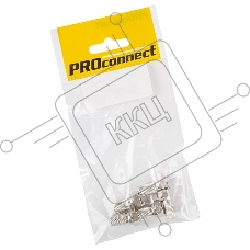 Разъем антенный на кабель Proconnect, штекер F для кабеля SAT (с резиновым уплотнителем), (5шт.) (пакет)