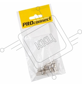 Разъем антенный на кабель, штекер F для кабеля SAT (с резиновым уплотнителем), (5шт.) (пакет)  PROconnect