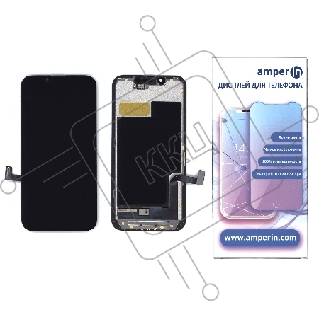 Дисплей Amperin для Apple iPhone 13 Mini в сборе с тачскрином (Soft Oled), черный