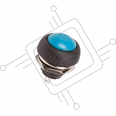 Выключатель-кнопка  250V 1А (2с) OFF-(ON)  Б/Фикс  синяя  Micro  REXANT