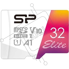 Флеш карта microSD 32GB Silicon Power Elite A1 microSDXC Class 10 UHS-I U3 100 Mb/s (SD адаптер)