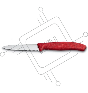 Нож Victorinox для очистки овощей, лезвие 8 см волнистое, красный