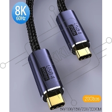 Кабель USB4 Type C на Type C Thunderbolt 3, PD 100W 3м