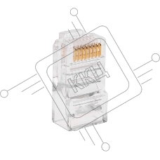 Разъем cквозной RJ-45(8P8C) под витую пару, UTP, CAT 5e REXANT