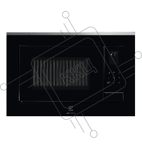 Встраиваемая микроволновая печь ELECTROLUX с грилем, объем 25 л., высота 390 мм, цвет черный/нерж. Сталь