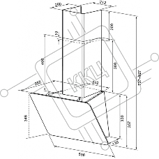 Вытяжка Krona LIORA 600 черный S черный
