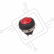 Выключатель-кнопка  250V 1А (2с) OFF-(ON)  Б/Фикс  красная  Micro  Rexant