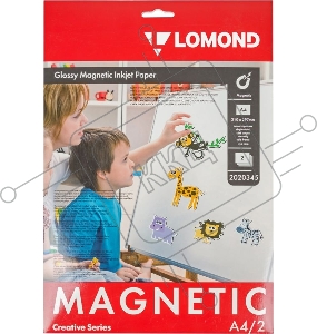 Фотобумага Lomond 2020345 A4/660г/м2/2л./белый глянцевое/магнитный слой для струйной печати