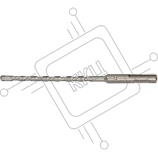 Бур по бетону, 8 x 110mm, SDS PLUS Сибртех